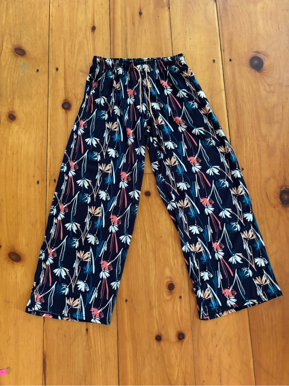 Hello Mello Navy Floral Lounge Pants Size S/M
